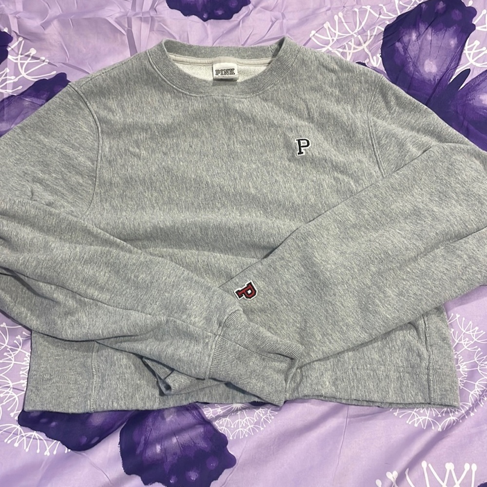 Crop grey hoodie